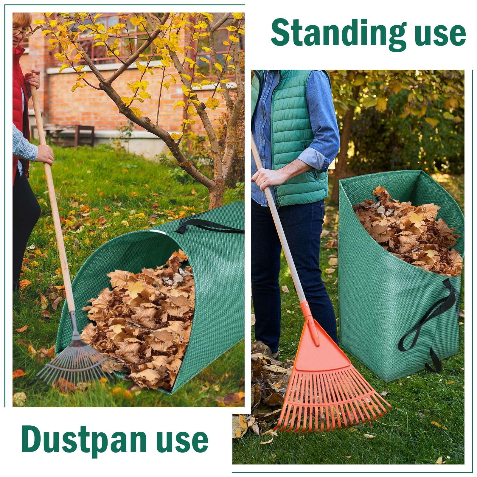 vicamb full 60-gallon bag packed with leaves showing large capacity