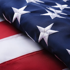 VICDRIA full 3x5 American flag displayed outdoors with crisp colors and strong presence
