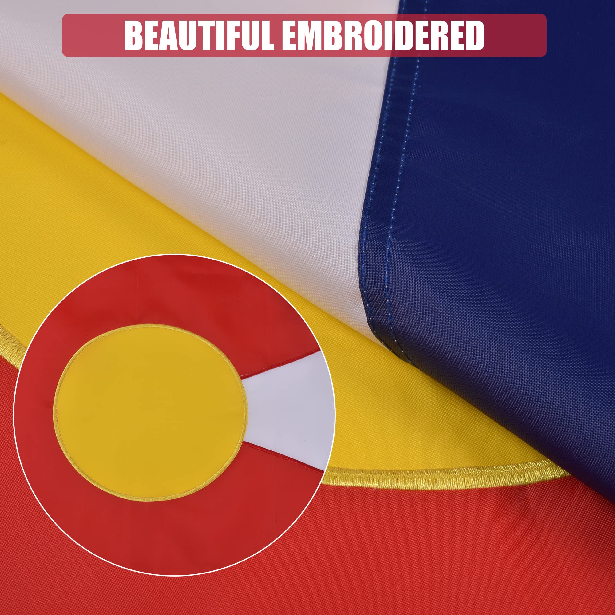 VICDRIA close-up of embroidery highlighting stitched detail and long-lasting design benefit