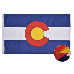 VICDRIA Colorado flag front view showing vibrant colors and crisp emblem for clear display