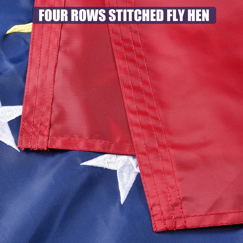 VICDRIA flag flying in wind showing shape retention and outdoor strength