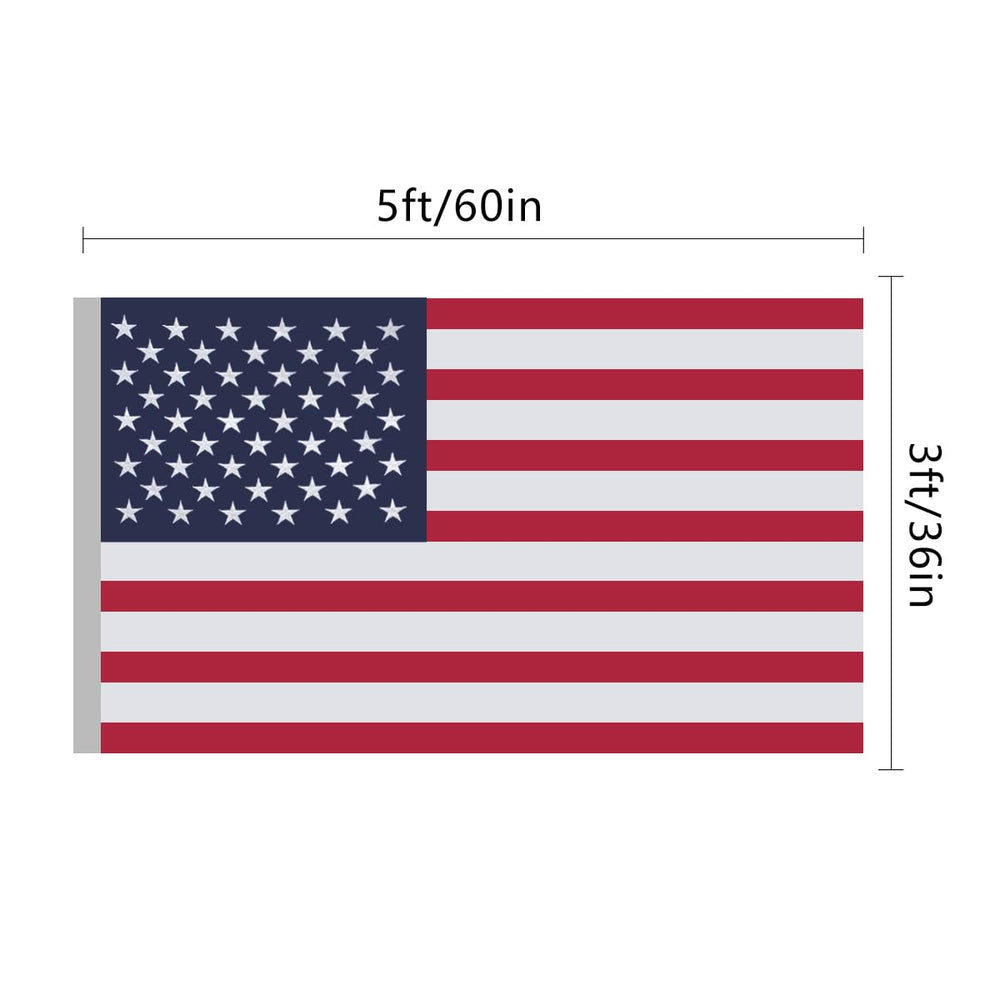 VICDRIA folded flag with label illustrating compact storage and organized care