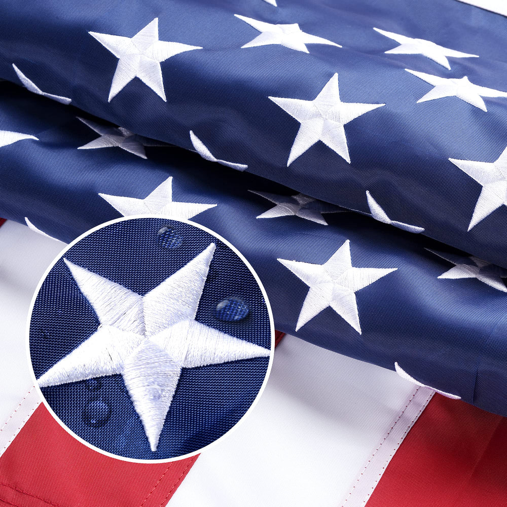 VICDRIA front view of 4x6 flag showing clear stars and stripes, perfect for visible displays