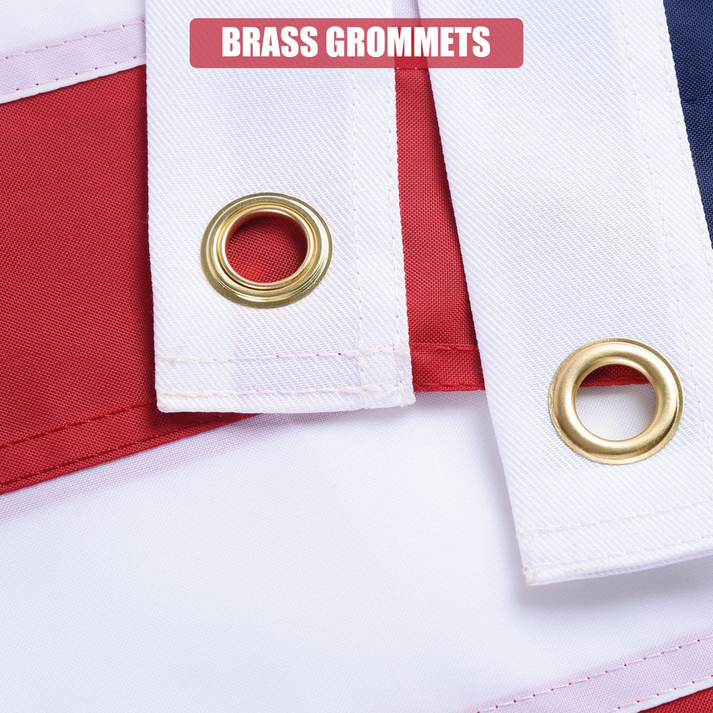 VICDRIA reinforced multi-stitched hem detail preventing fray and extending flag life