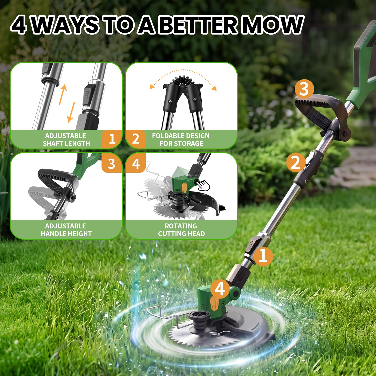 Vicien 4-in-1 blade set laid out to show cutting versatility and easy swaps