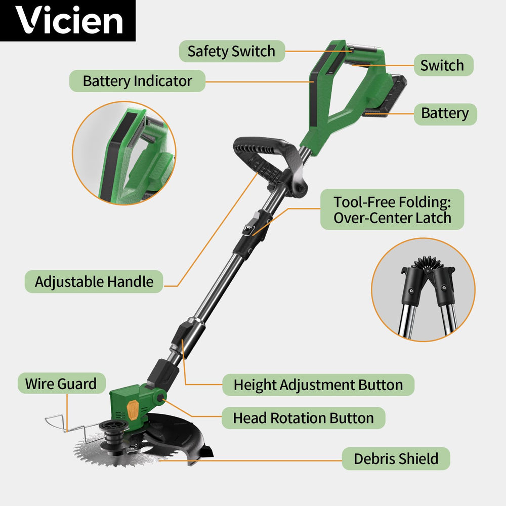 Vicien cutting through thick branch demonstrating power and clean cut