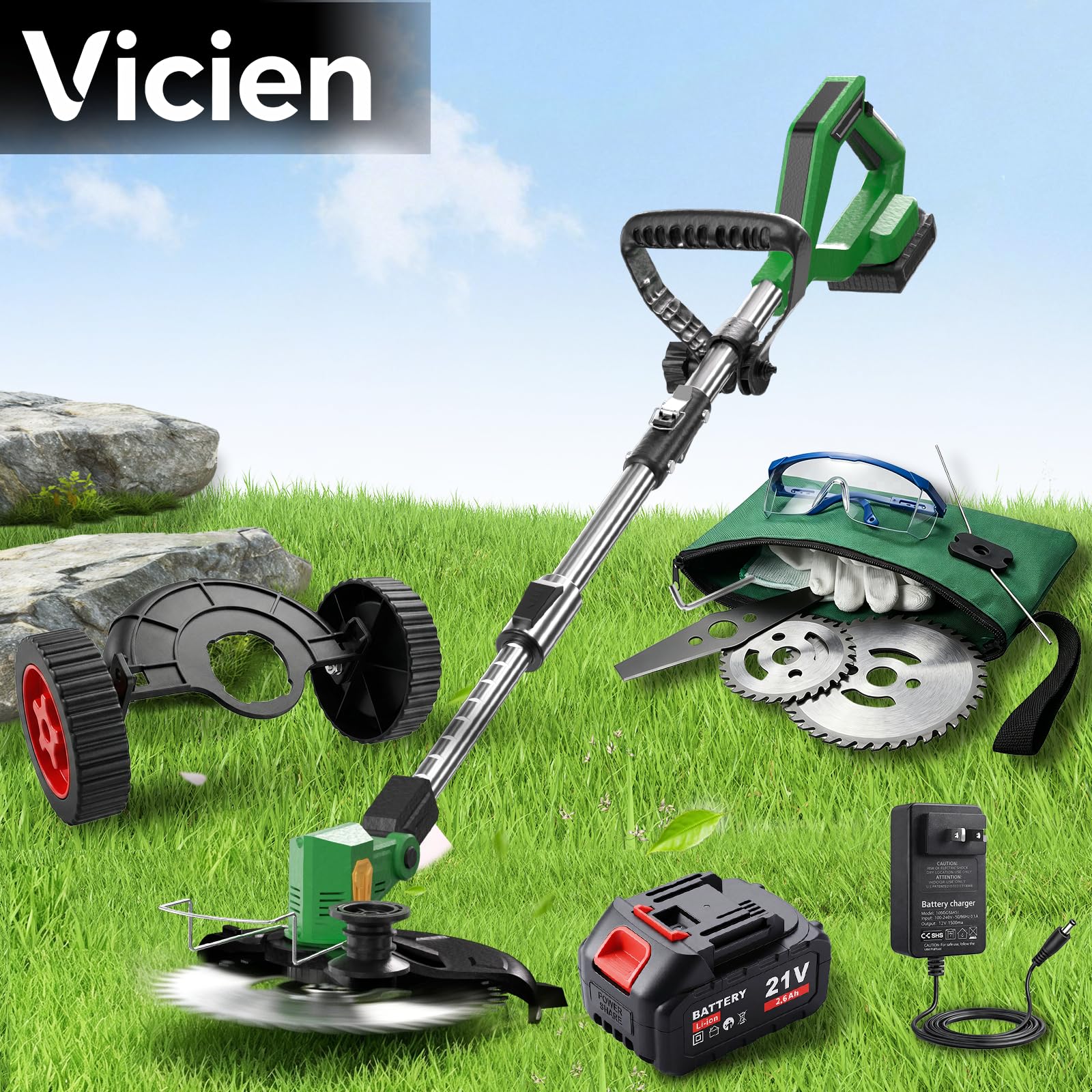 Vicien next to a person showing scale and comfortable telescopic height