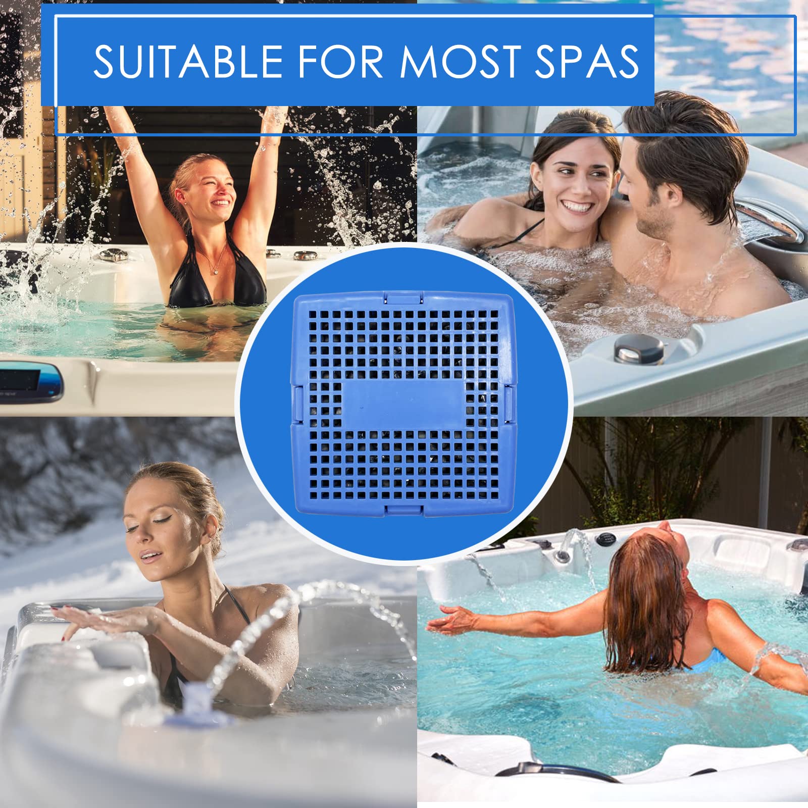 Vickmons mineral stick in outdoor hot tub showing easier maintenance