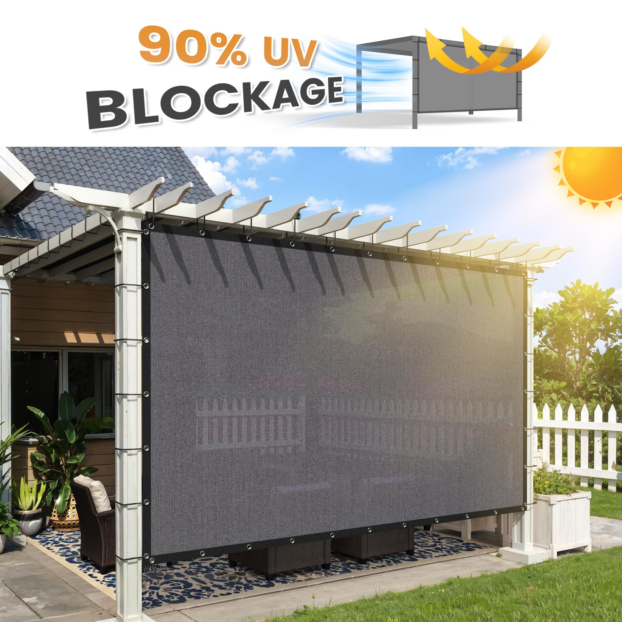 VICLLAX close-up of knitted 200 GSM HDPE texture for durability and UV protection