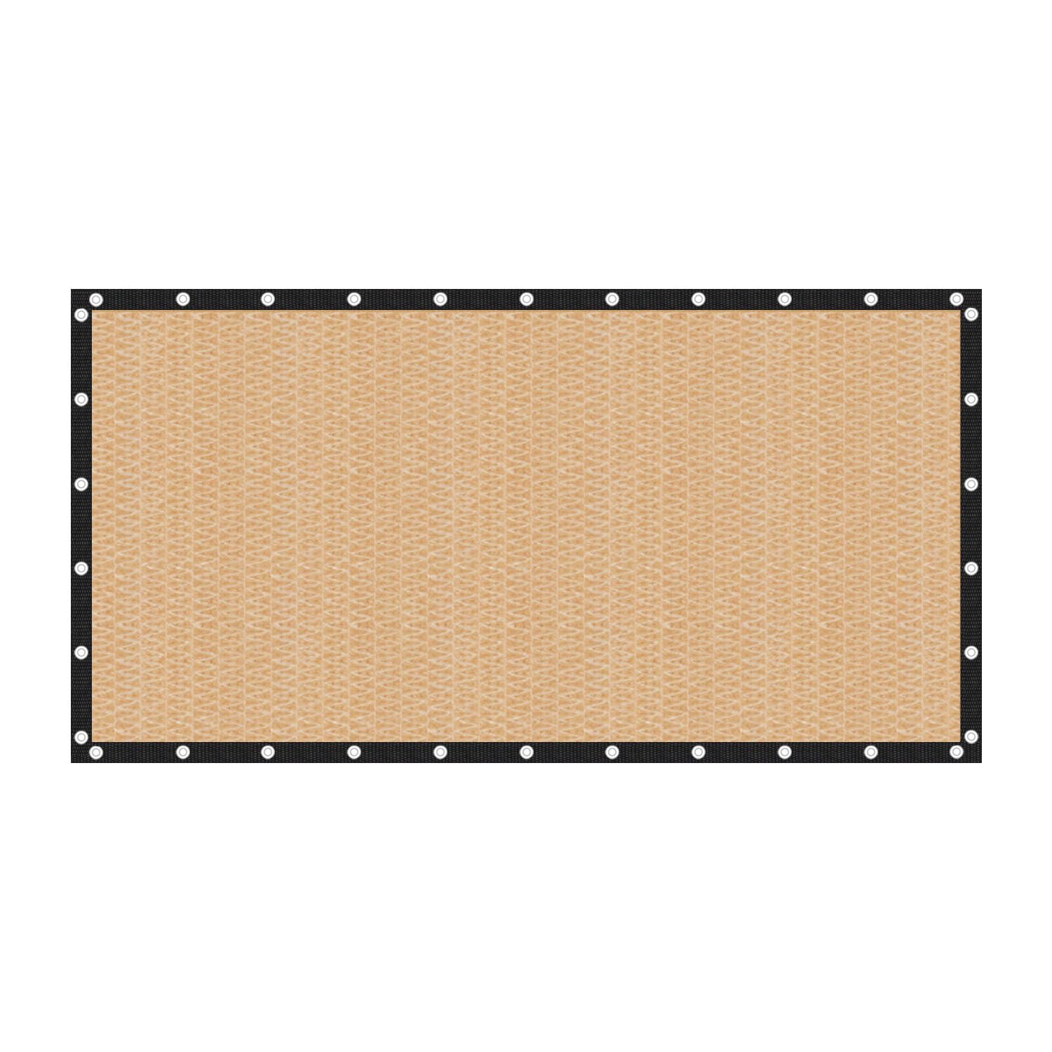 VICLLAX front view of 10x14 wheat shade cloth showing full coverage and benefit