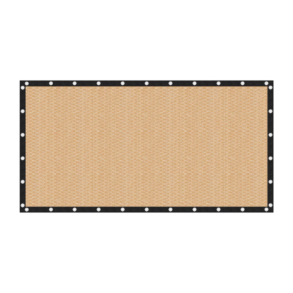 VICLLAX front view of 10x14 wheat shade cloth showing full coverage and benefit