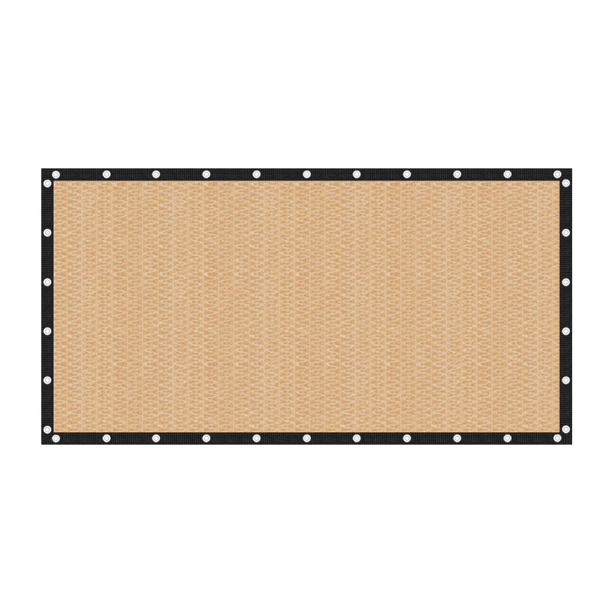 VICLLAX front view of 10x14 wheat shade cloth showing full coverage and benefit
