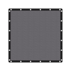 VICLLAX front view of 10x10 grey shade cloth showing clean finish and size benefit