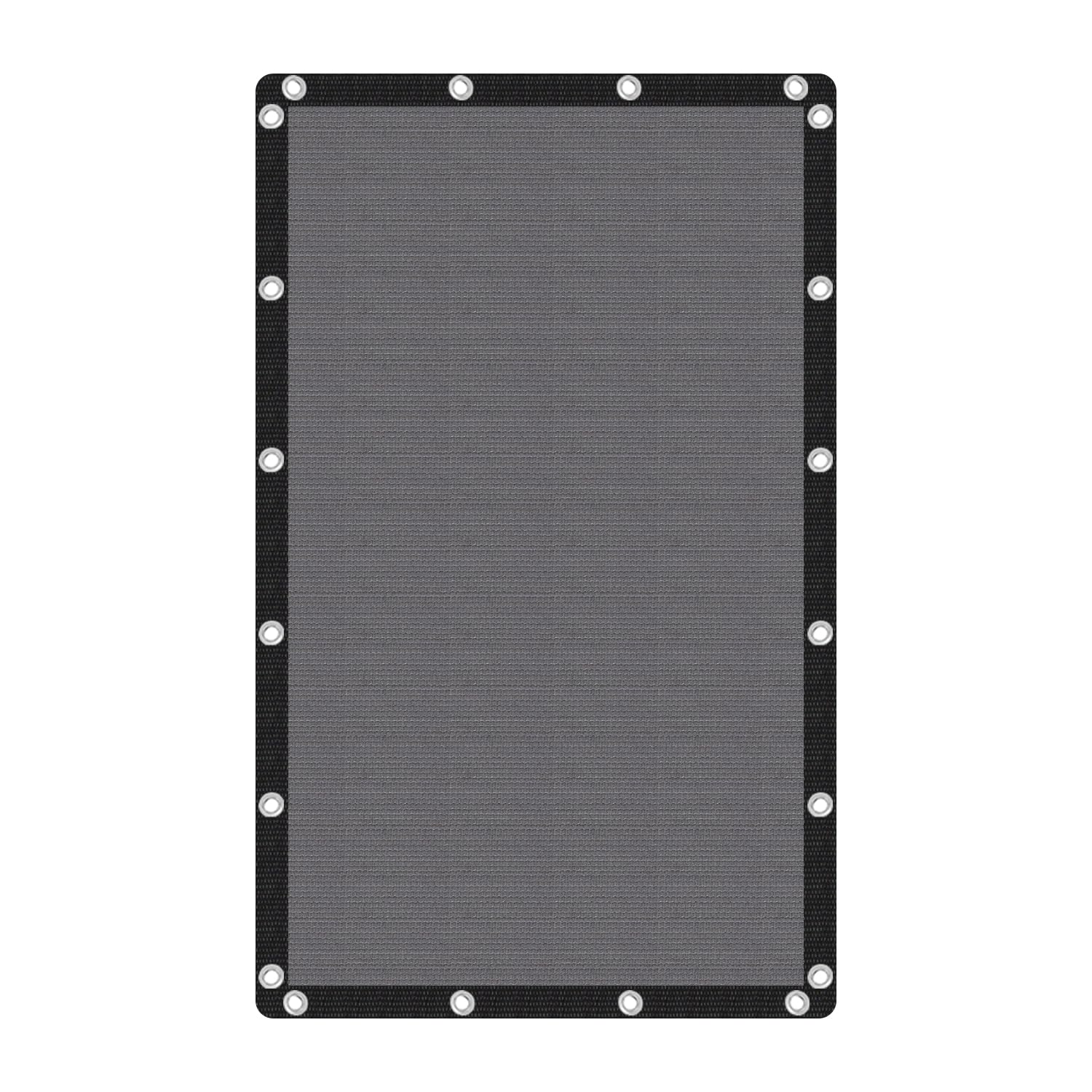 VICLLAX front view of grey 6x10 ft shade cloth showing compact folded packaging and benefits