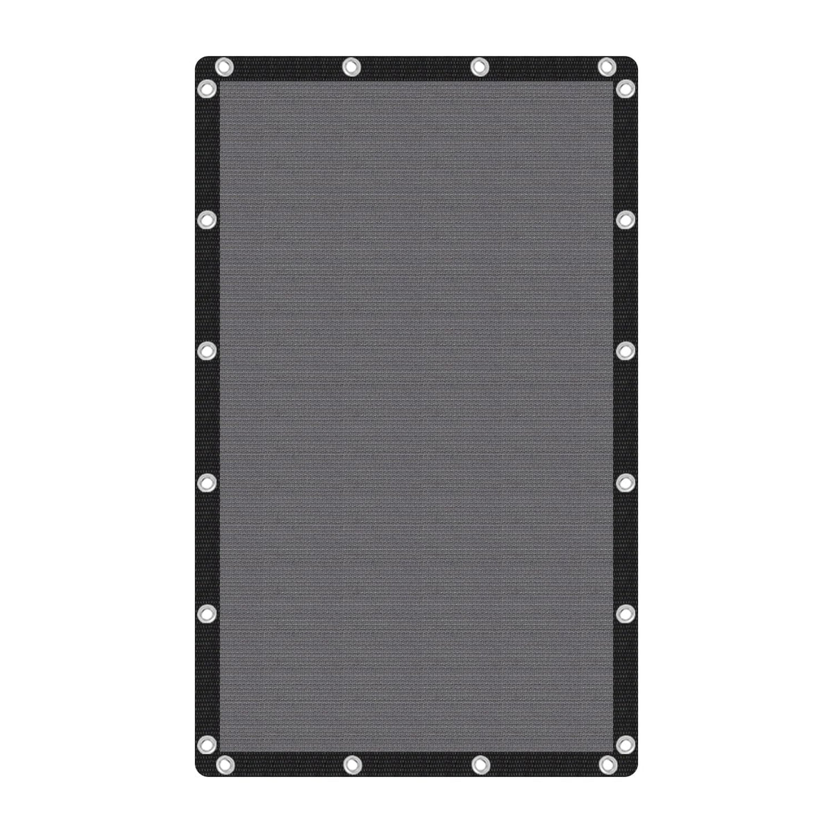 VICLLAX front view of grey 6x10 ft shade cloth showing compact folded packaging and benefits
