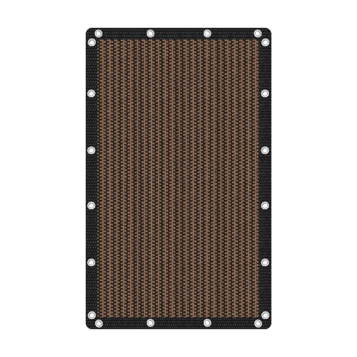 VICLLAX front view of mocha 6x10 shade cloth showing size and finish benefit