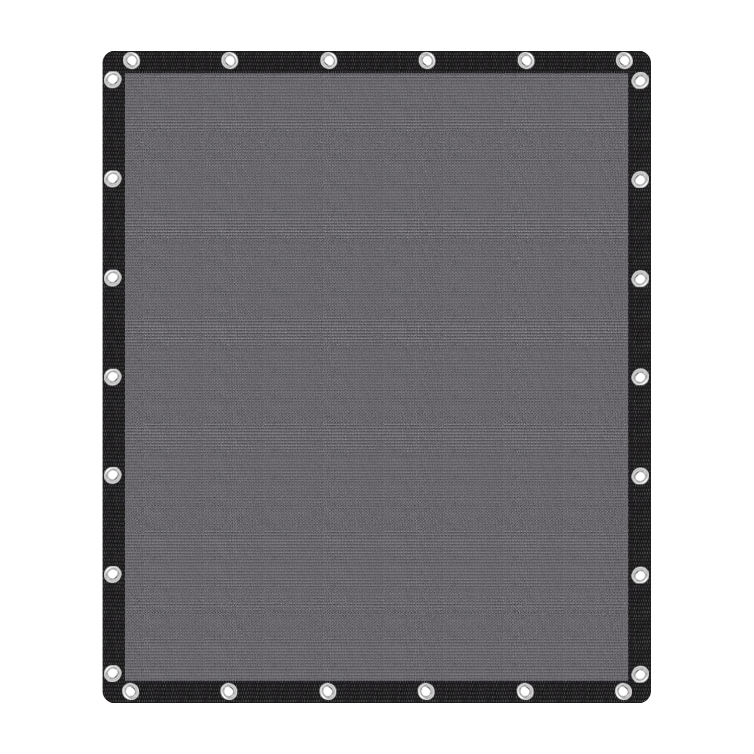 VICLLAX front view of 10x12 grey shade cloth showing full coverage benefit