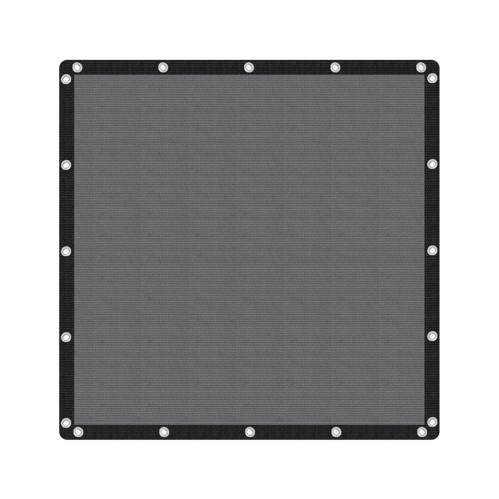 VICLLAX front view of grey shade cloth showing full coverage benefit