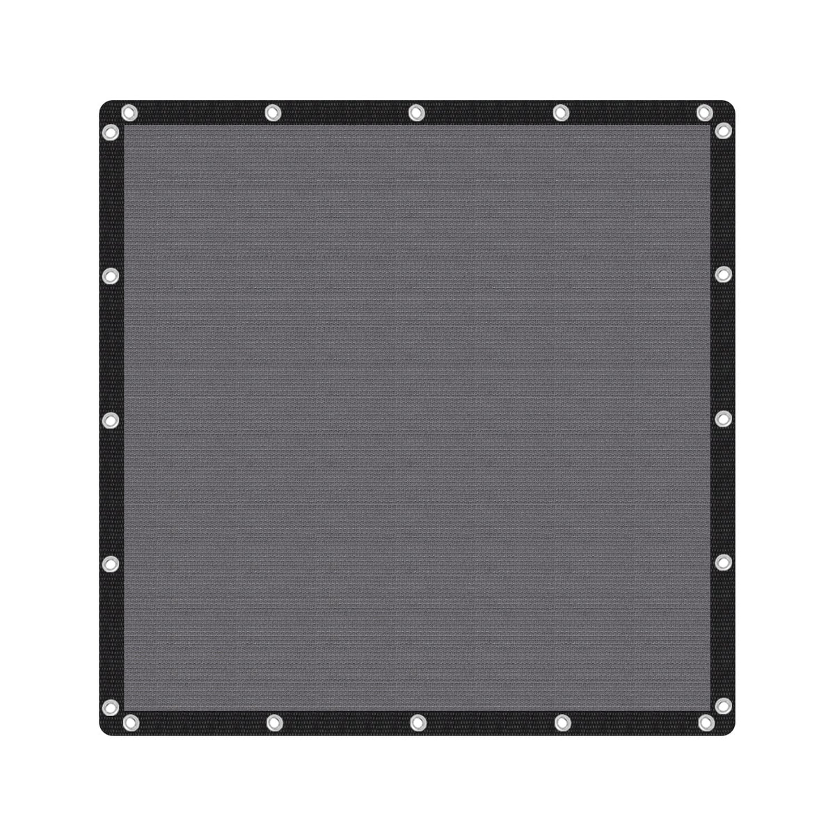 VICLLAX front view of grey shade cloth showing full coverage benefit