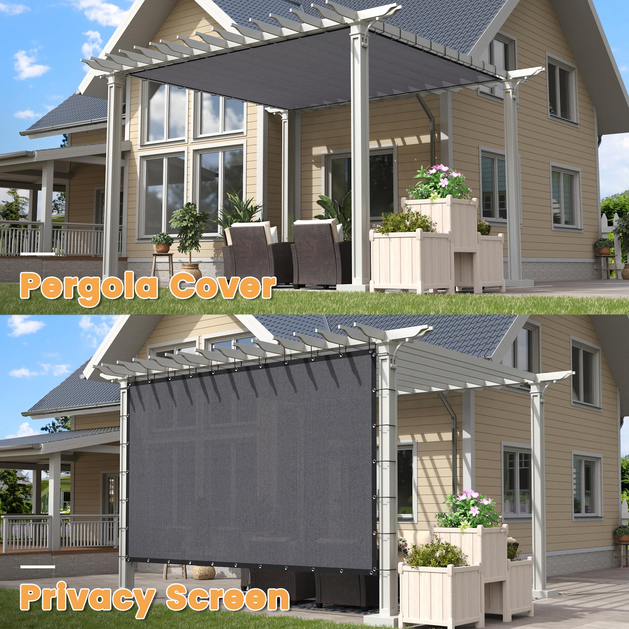 VICLLAX used as poolside privacy screen reducing visibility and sun exposure