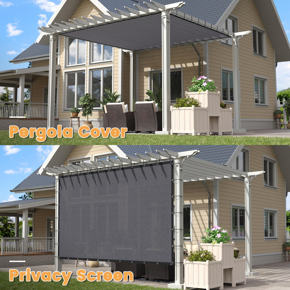 VICLLAX used as poolside privacy screen reducing visibility and sun exposure