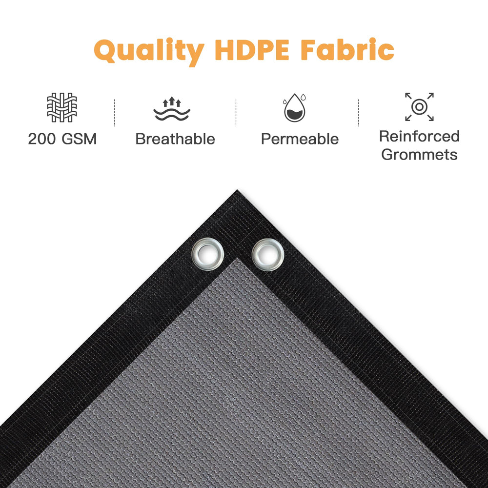 VICLLAX reinforced edge with grommet showing tear-resistant strength
