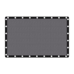 VICLLAX front view of 10x16 ft grey shade cloth showing coverage and color