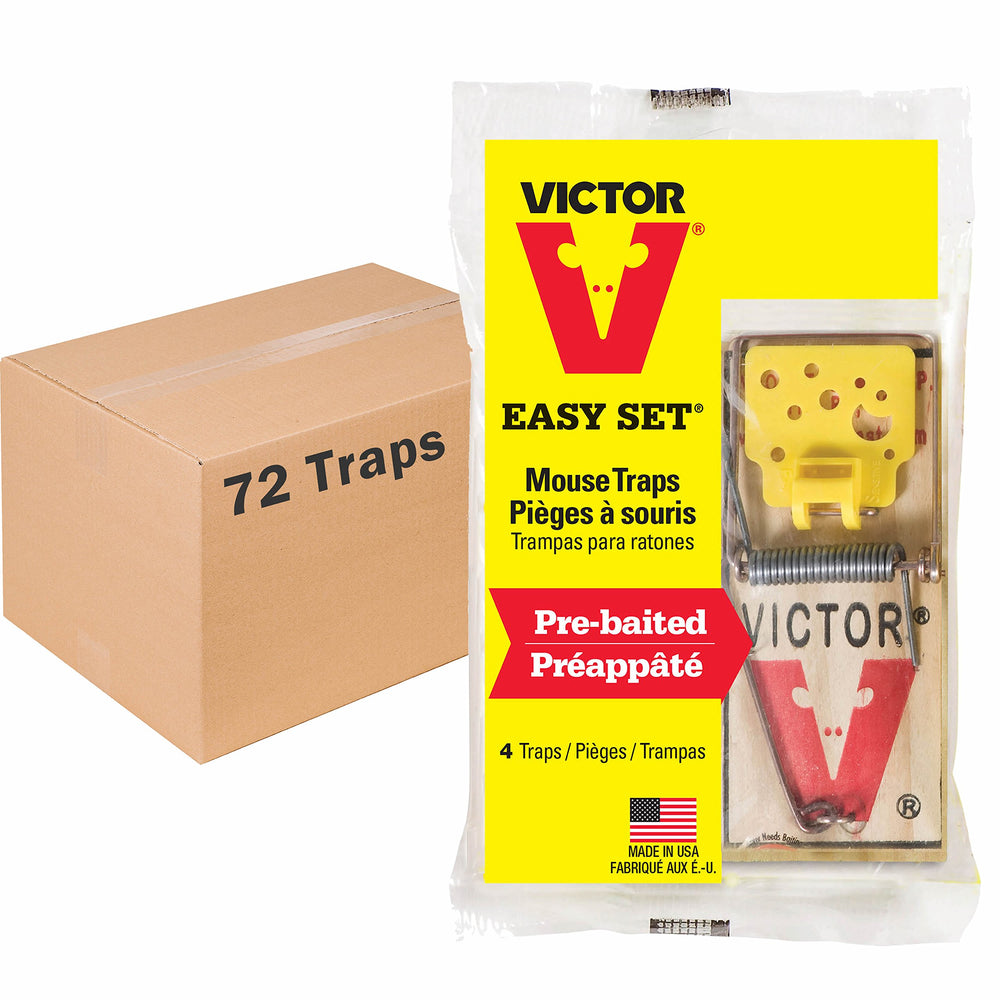 Victor front packaging showing 18-pack convenience and quick deployment