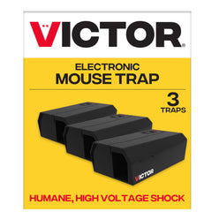 Victor front view packaging showing 3-pack and easy placement benefit