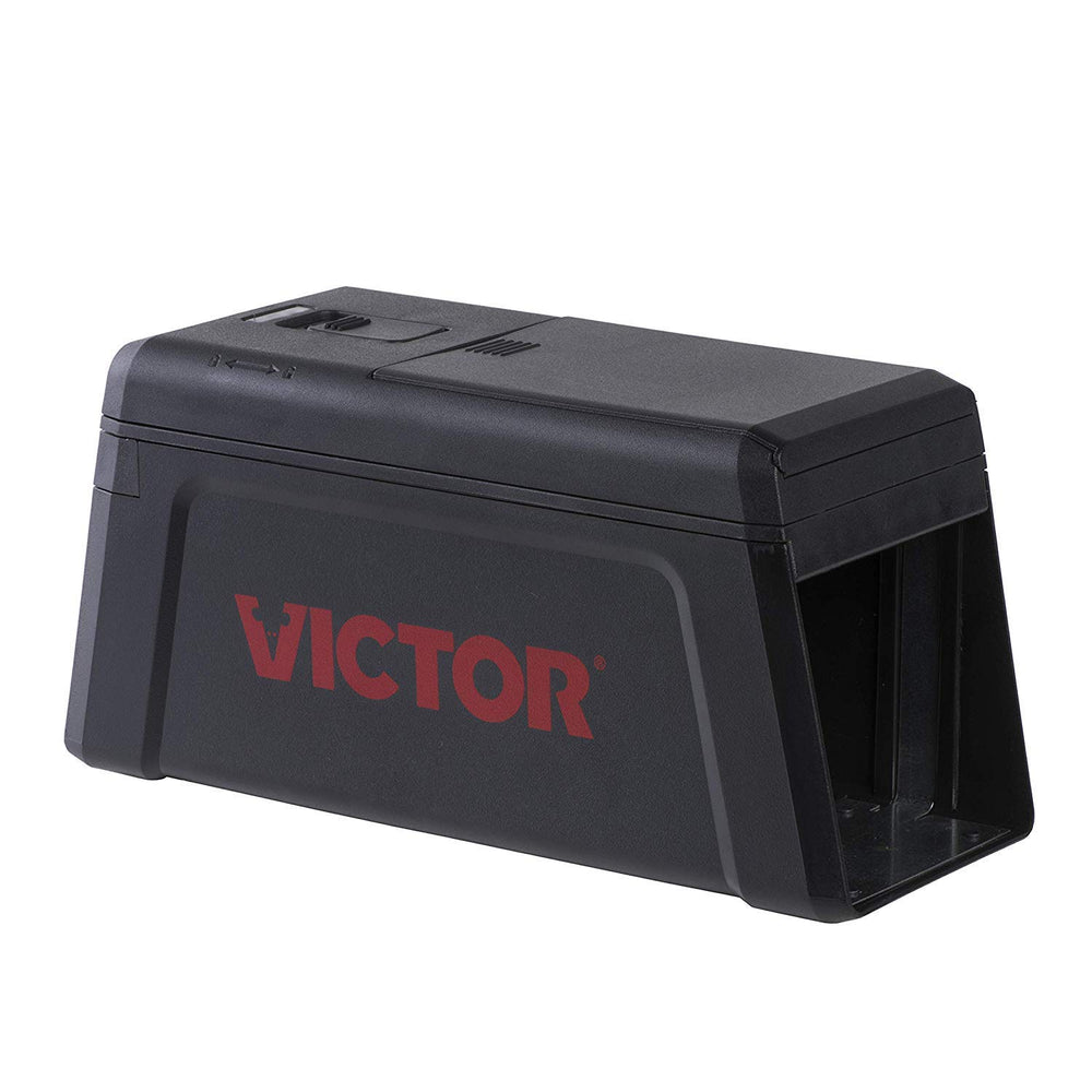 Victor front view of trap showing compact profile and easy placement benefit