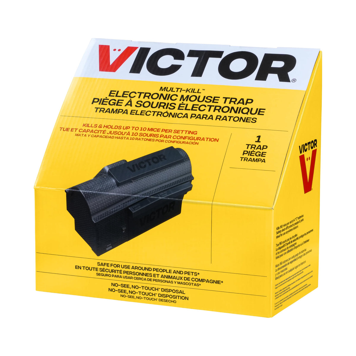 Victor front view showing compact trap and dual-entry tunnel for discreet placement