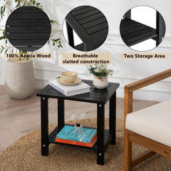 VICTORY RELAX side table on patio demonstrating outdoor readiness and aesthetic appeal