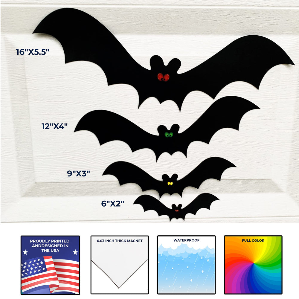 VictoryStore bat closeup with sticker eyes highlighting spooky decorative detail