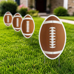 VictoryStore pathway markers lining a tailgate area guiding guests to the party