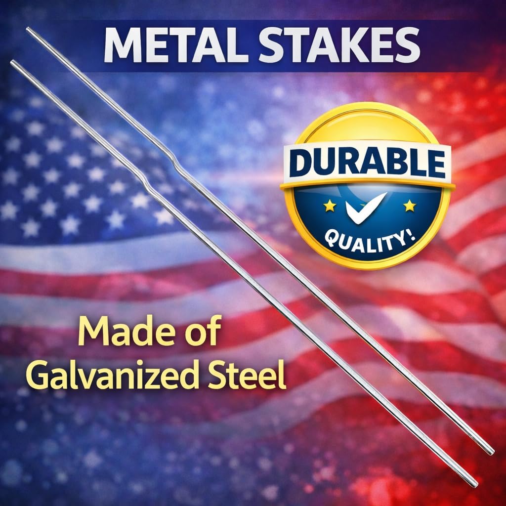 VictoryStore galvanized stake close-up showing rust-resistant strength benefit