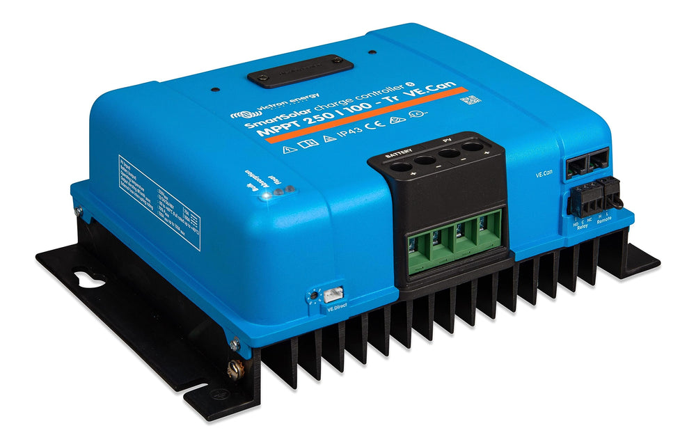 Victron Energy unit mounted on RV roof demonstrating compact installation benefit