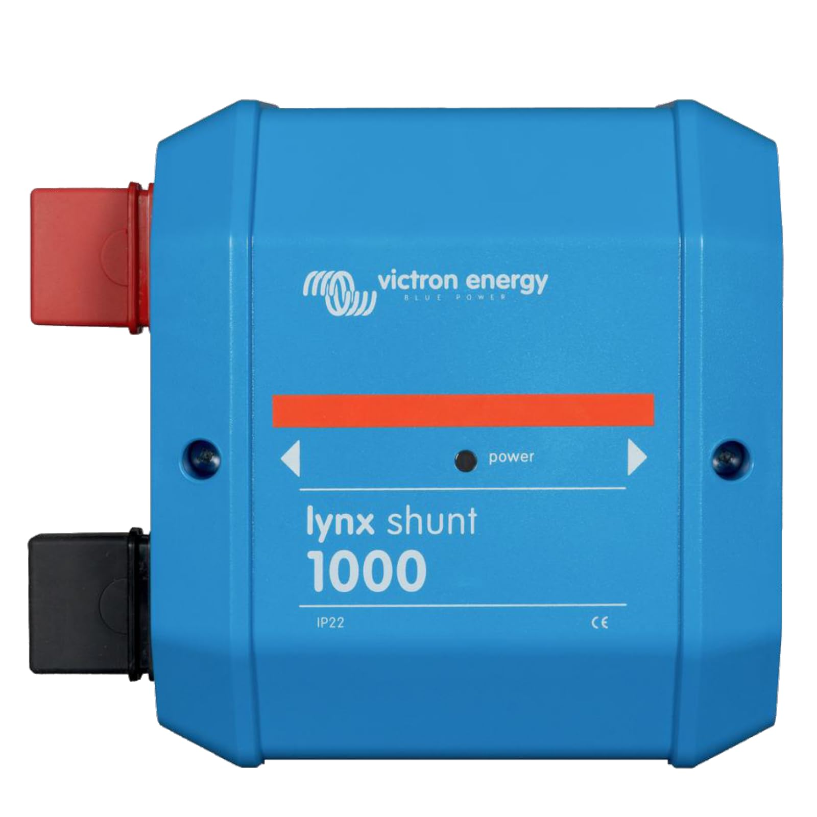 Victron Lynx Shunt front view showing compact IP22 housing and terminals for easy installation