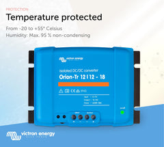Victron Energy Orion-Tr installed in a van demonstrating reliable auxiliary power