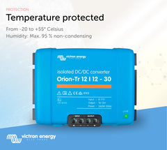 Victron Energy Orion-Tr mounted in an RV electrical bay illustrating space-saving installation and durable mounting