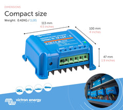 Victron Energy Orion-Tr installed in a camper van demonstrating compact fit and moisture resilience