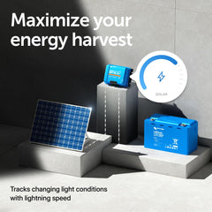 Victron Energy SmartSolar circuit board close-up highlighting high-quality components for efficient MPPT