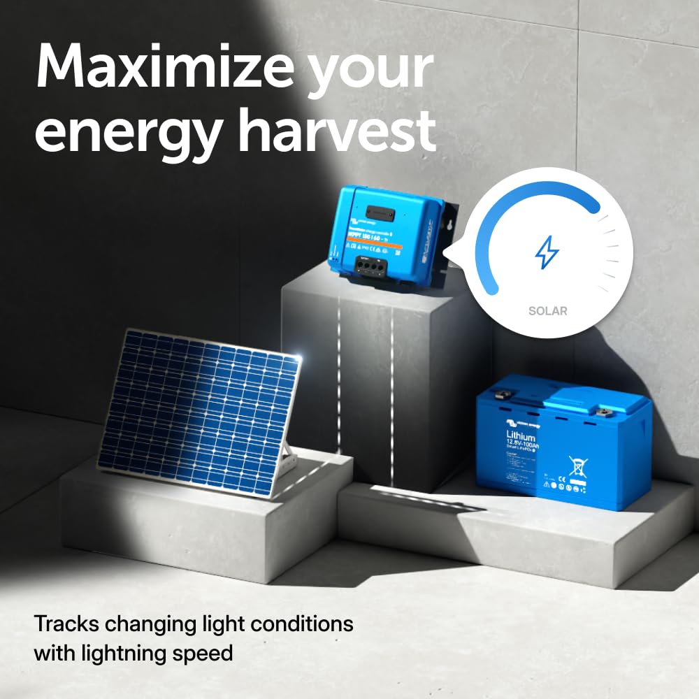 Victron Energy status LEDs and display for instant system feedback and easier troubleshooting