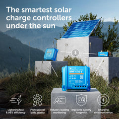 Victron Energy SmartSolar connection ports close-up for easy installation benefit