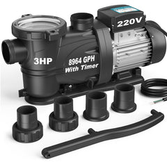 Vidapool front view pump showing robust housing and easy-access lid for maintenance