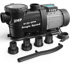 Vidapool pump front view showing durable housing and quick-connect benefit