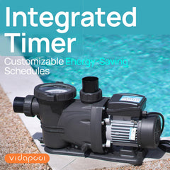 Vidapool installed with PVC plumbing and adapters for quick plug-and-play setup
