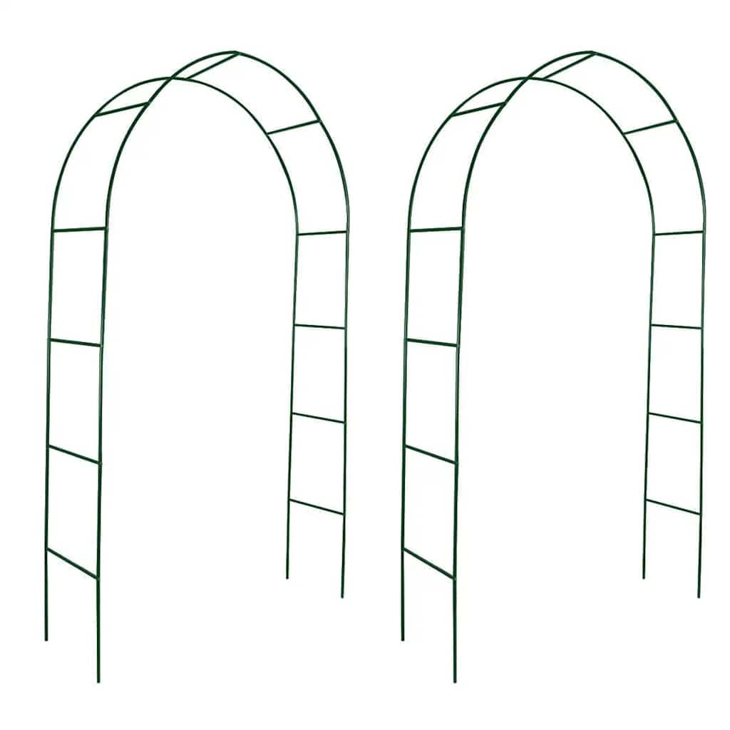 vidaXL front view of arch showing elegant entrance and durable iron