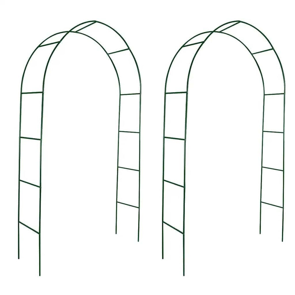 vidaXL front view of arch showing elegant entrance and durable iron