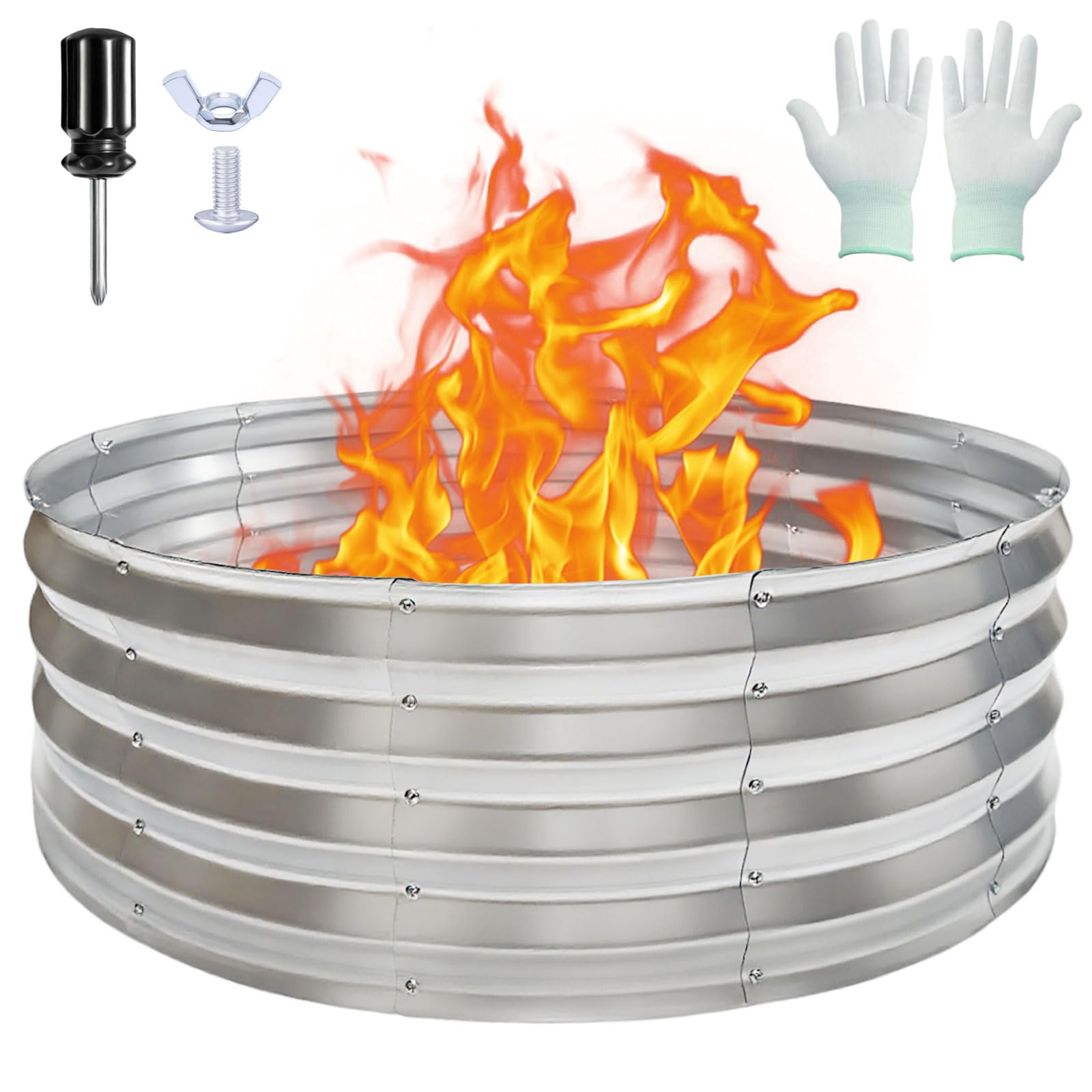 vidica front view fire ring showing full circular structure and stability benefit