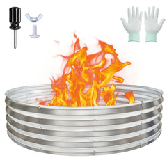 vidica front view of assembled fire pit ring showing clean finish and sturdy build benefit